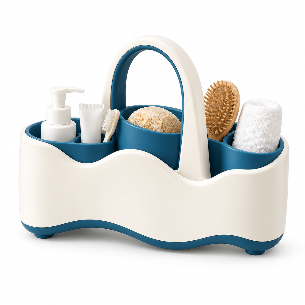 𝒛𝒆𝒙𝒗𝒖𝒍𝒊𝒎™ Waveform Bath Caddy with Divided Storage — view 5