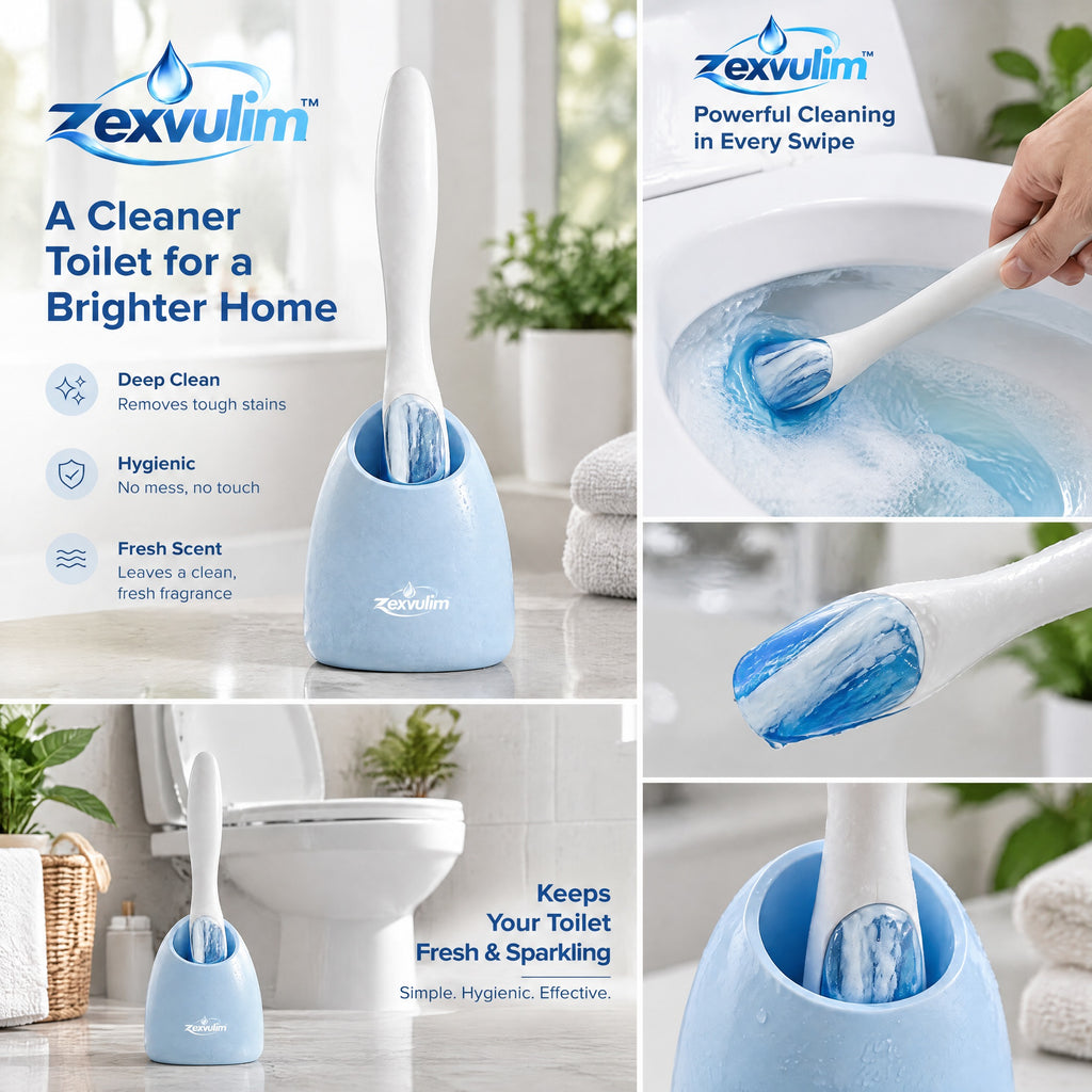 𝒛𝒆𝒙𝒗𝒖𝒍𝒊𝒎™ Toilet Bowl Cleaner Wand and Holder — view 2