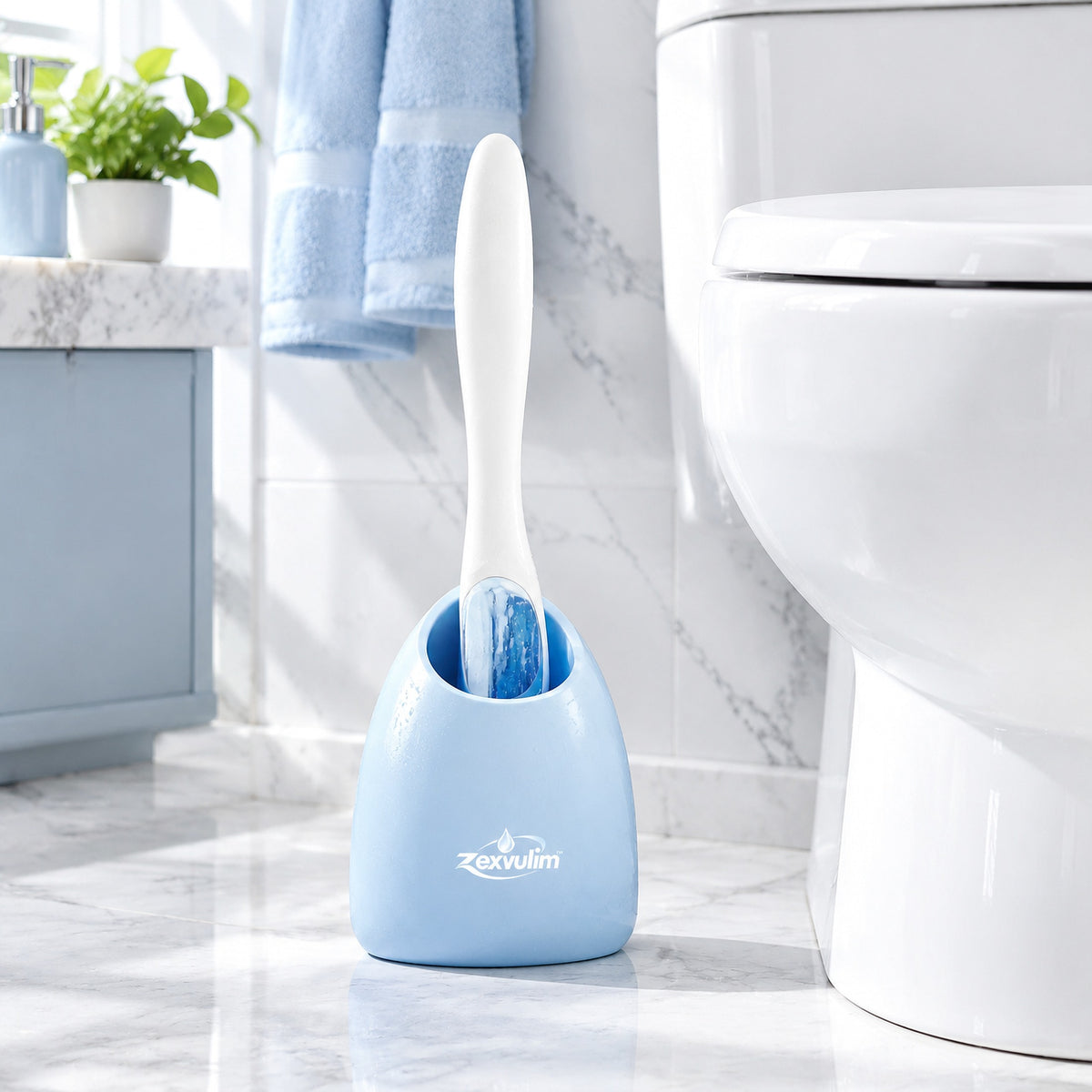 𝒛𝒆𝒙𝒗𝒖𝒍𝒊𝒎™ Toilet Bowl Cleaner Wand and Holder — view 3