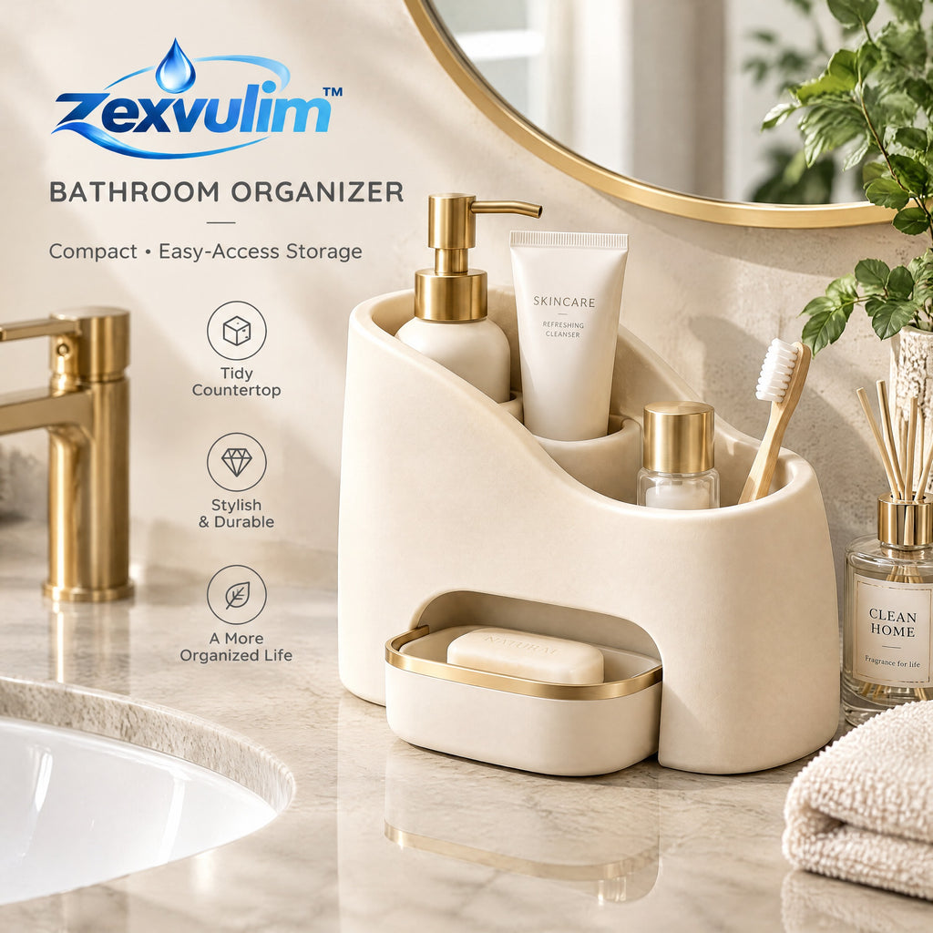 𝒛𝒆𝒙𝒗𝒖𝒍𝒊𝒎™ Sculpted Bathroom Counter Organizer — view 3