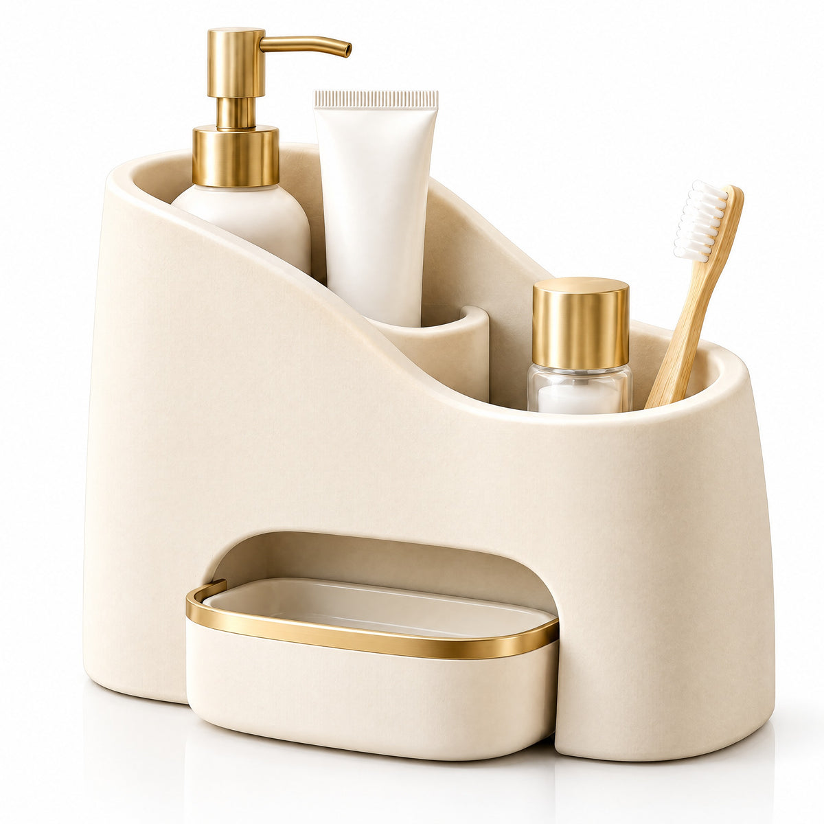 𝒛𝒆𝒙𝒗𝒖𝒍𝒊𝒎™ Sculpted Bathroom Counter Organizer — view 5