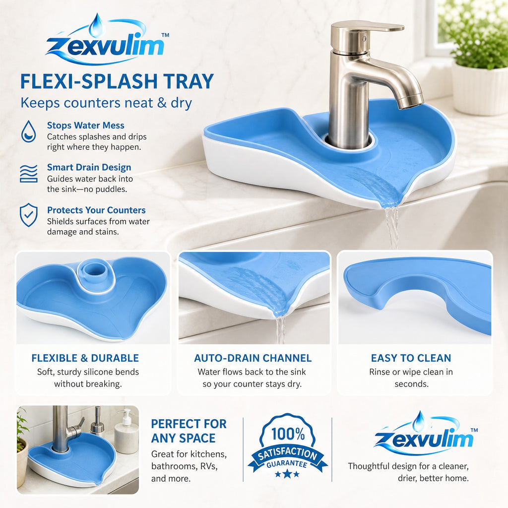 𝒛𝒆𝒙𝒗𝒖𝒍𝒊𝒎™ Flexi-Splash Sink Tray — view 4